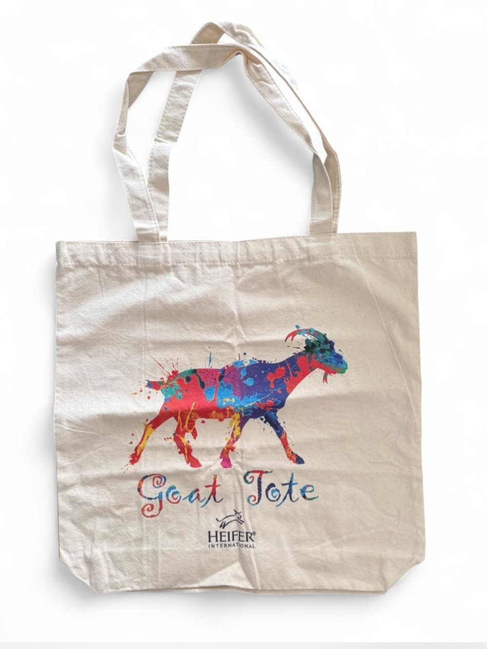 HEIFER International goat tote bag. New condition, just a few wrinkles. (1362)